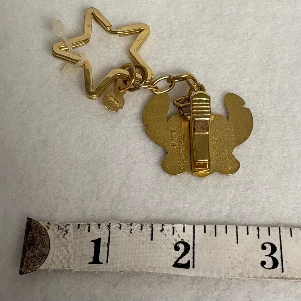 STITCH Clip Star Keychain Gold Color Tokyo Disneyland TDR Disney Japan